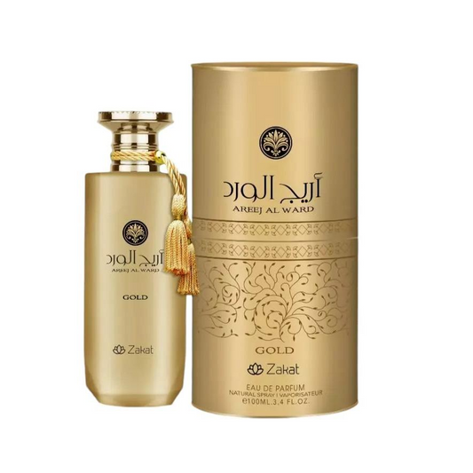 Zakat Areej Al Ward Gold – Women's Eau de Parfum 3.4 oz (100ml)