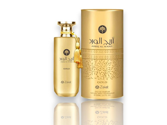 Zakat Areej Al Ward Gold – Women's Eau de Parfum 3.4 oz (100ml)