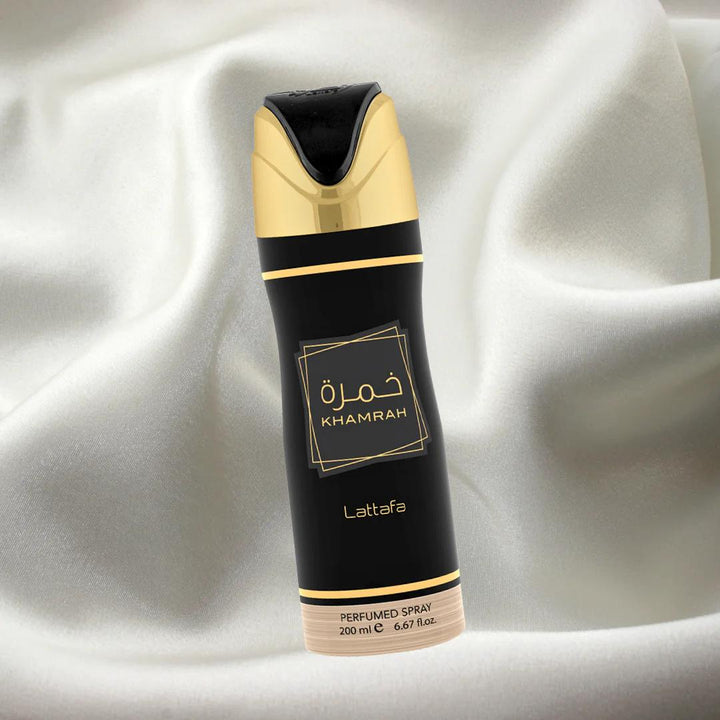 Lattafa Perfumes Khamrah Body Spray - 6.6 Oz (195ml) - Bergamot, Dates Accord, Cinnamon, Nutmeg Fragrance