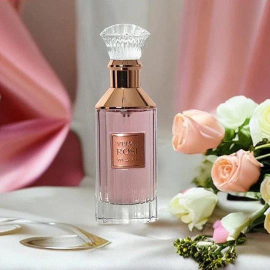Lattafa Perfumes | Velvet Rose - Womens Eau de Parfum - 3.4 oz (100 ml) Rose - Amber - Musky - Patchouli