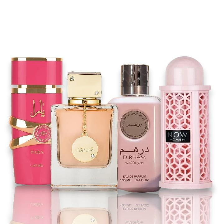 Yara Candy + Club de Nuit Women + Rave Pink + Dirham Wardi