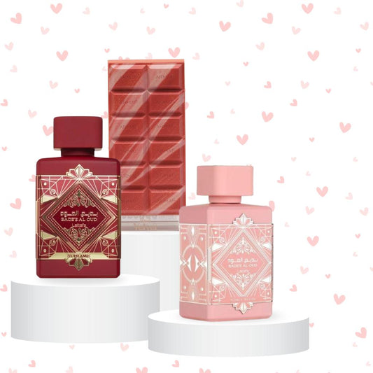 Oudlash Valentine's Day Multi-Pack EDP Bundle - Includes Sublime, Noble Blush, Red Velvet Unisex Wear Fragrances (100 ML Each), Oud Rose, Almond, Vanilla