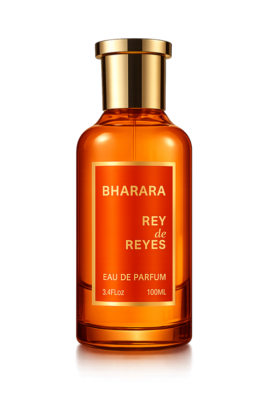 Bharara Rey de Reyes Eau De Parfum (Orange) Unisex | 3.4 oz / 100 ML | Aromatic Spicy Fragrance | Orange, Bergamot, Lemon, Wild Berries, Vanilla, Amber & White Musk Notes