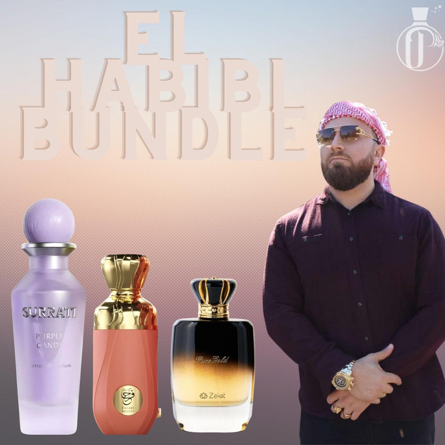 Habibi 100ml Bundle Set, Women's Eau-Extrait De Parfum Collection - Farah Forever, Surrati Purple Candy, Pure Gold with Bergamot, Lemon & Fresh Spark Tea Notes