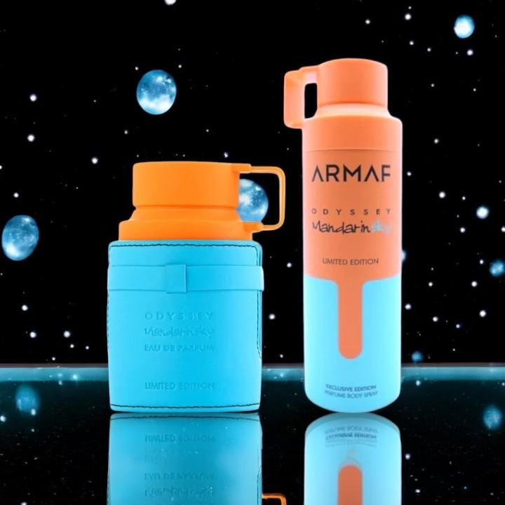 Armaf | Odyssey Mandarin Eau de Parfum | Mandarin Sky Body Spray | 2-piece Pack from Armaf Odyssey collection | Men's Fragrance