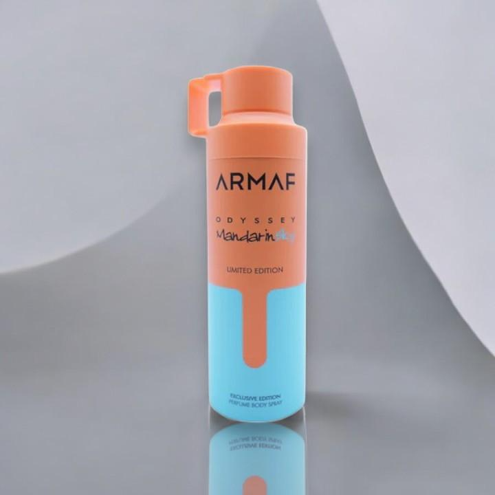 Armaf | Odyssey Mandarin Eau de Parfum | Mandarin Sky Body Spray | 2-piece Pack from Armaf Odyssey collection | Men's Fragrance