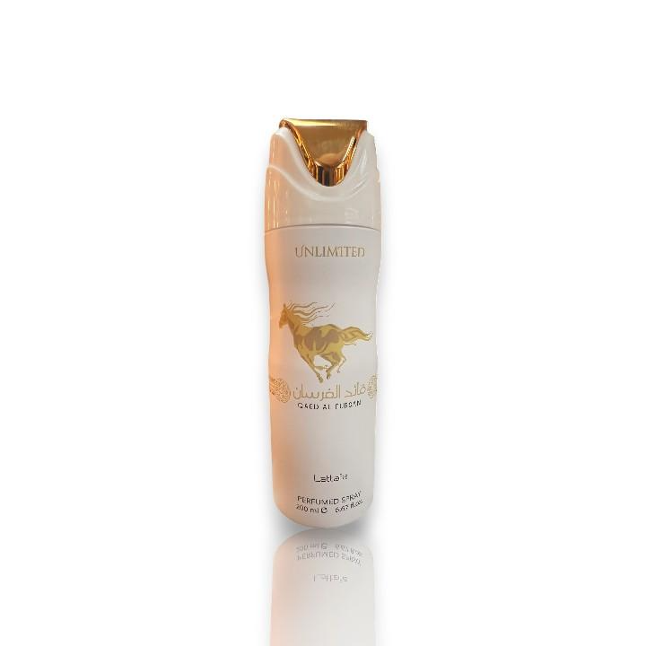 Lattafa | Qaed Al Fursan | White | Perfume Body Spray | 200 ML | 6.67 FL. OZ | Unlimited by Lattafa | Deodorant