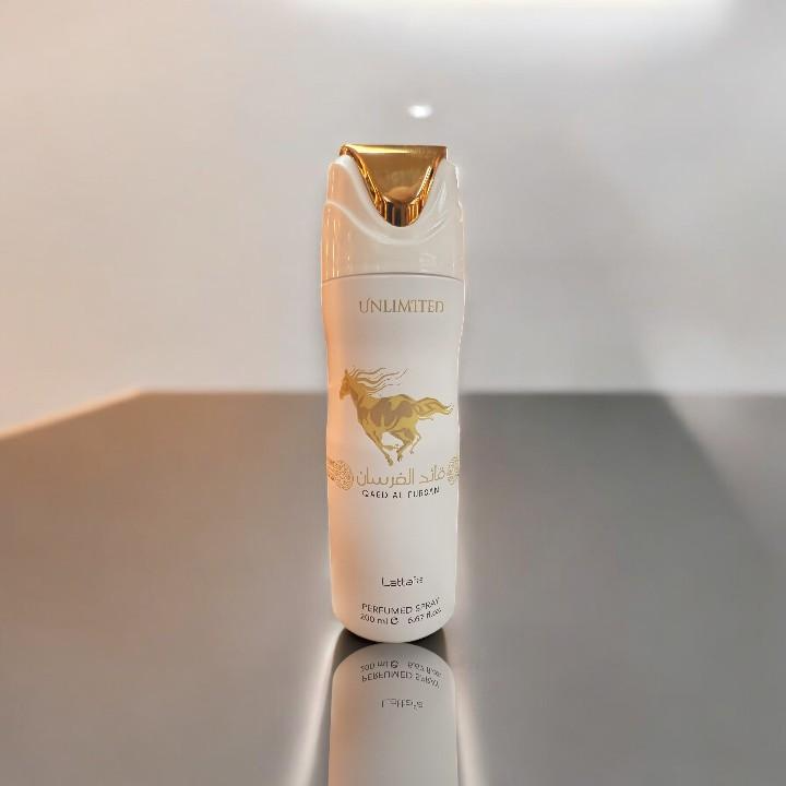 Lattafa | Qaed Al Fursan | White | Perfume Body Spray | 200 ML | 6.67 FL. OZ | Unlimited by Lattafa | Deodorant