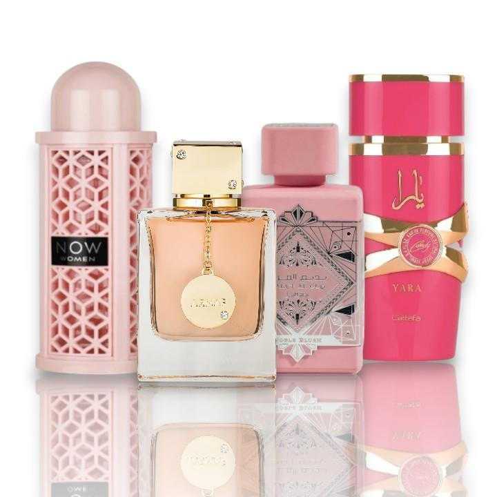 Yara Candy + Noble Blush + Club de Nuit Women + Rave Pink