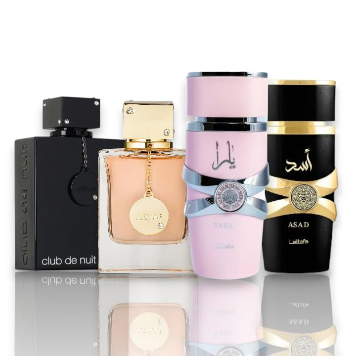 Lattafa | Yara + Asad + Club de Nuit Man + Club de Nuit Woman 4-piece multipack Fragrance Set from Lattafa