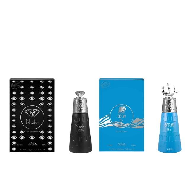 Nabeel Perfumes | Ocean + Ocean Blue Bundle | Unisex | 3.4 oz Per Bottle | Vanilla - Violet | Aromatic - Fresh - Spicy