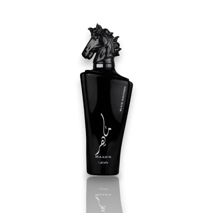 Lattafa | His Confession + Maahir Black 2-piece Men's Multi Pack Fragrance set. Main Notes: woody + amber + fresh spicy
