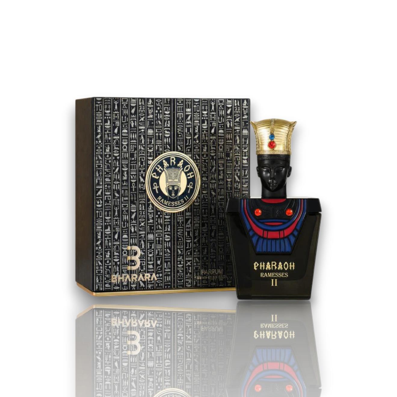 Bharara Pharaoh Ramesses II Eau De Parfum | Unisex Luxury Fragrance | 3.4 oz / 100 ML | Oregano, Allspice, Bergamot, Incense, Amber, Oud, Leather & Vanilla Notes